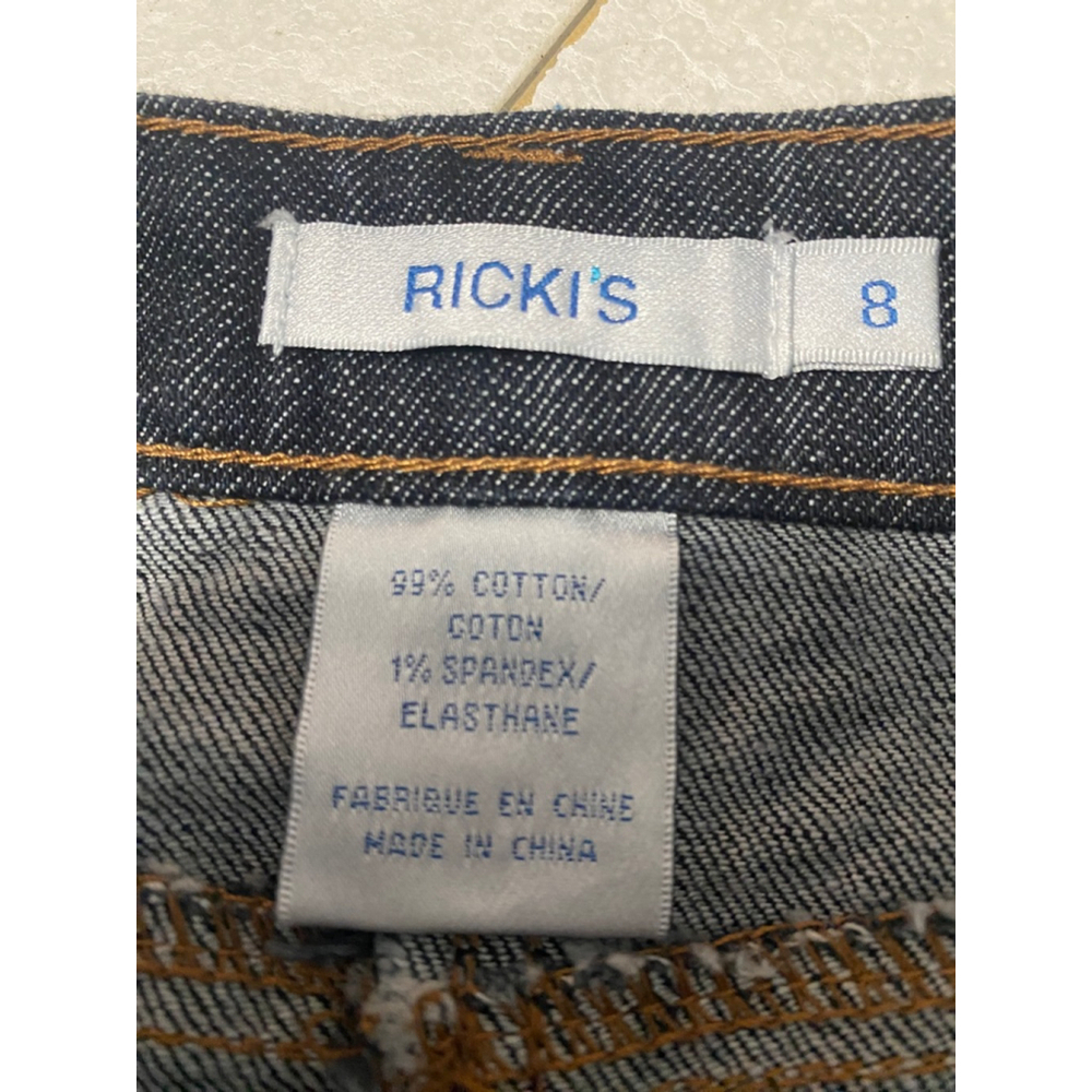 Ricki's Denim Pleated Skirt Size 8 Dark Blue - Picture 6 of 6